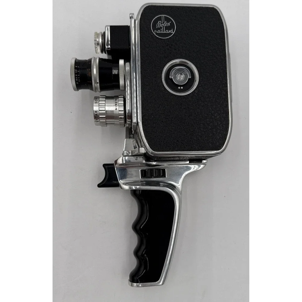 VTG BOLEX B8SL 8mm Movie Camera w/ Handle‎ Pistol With Case